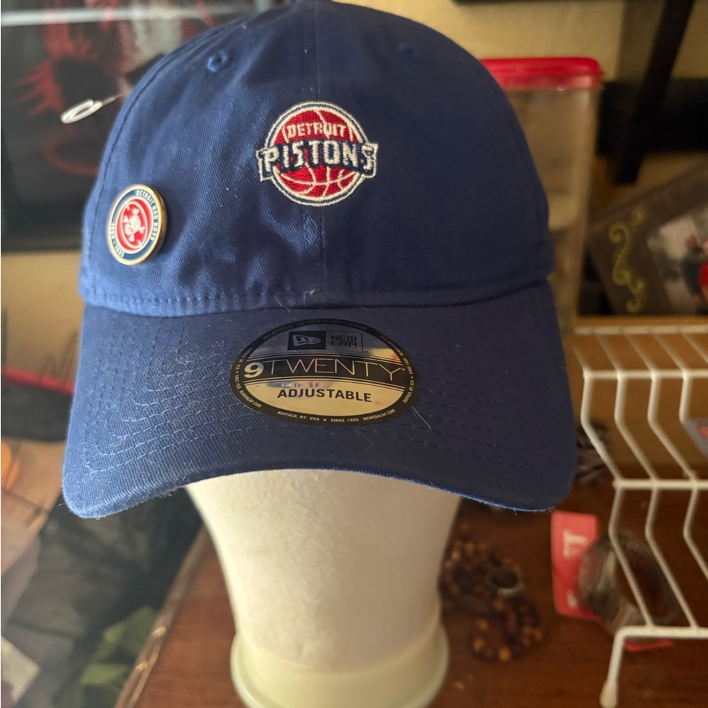 New Era Detroit Pistons Navy Blue 9TWENTY Adjustable Hat